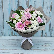 Букет цветов из:  Герберы, Альстромерии и Хризантемы #REPLACE_PRED# Сватково