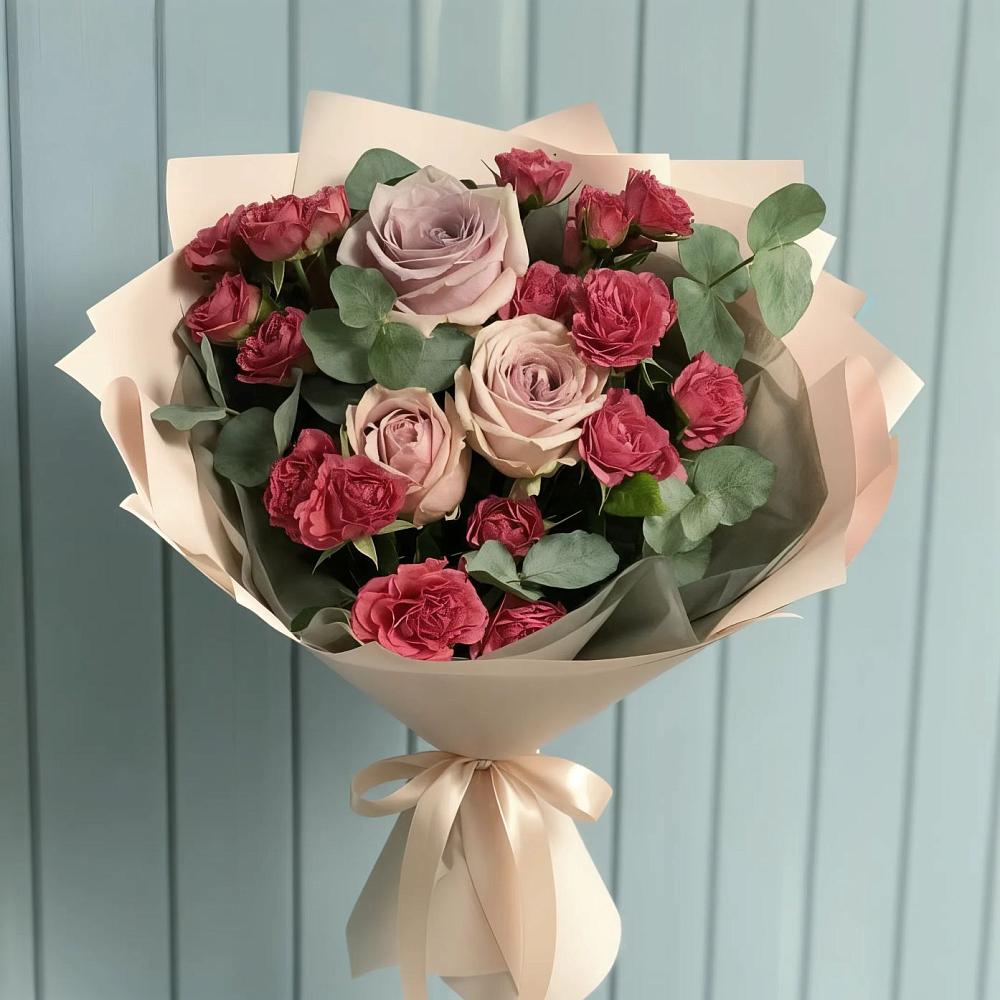 Букет цветов из: Гвоздики и Розы в Сватково