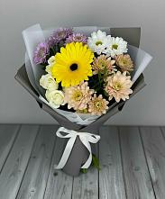 Букет цветов из:  Розы, Герберы и Хризантемы в Сватково