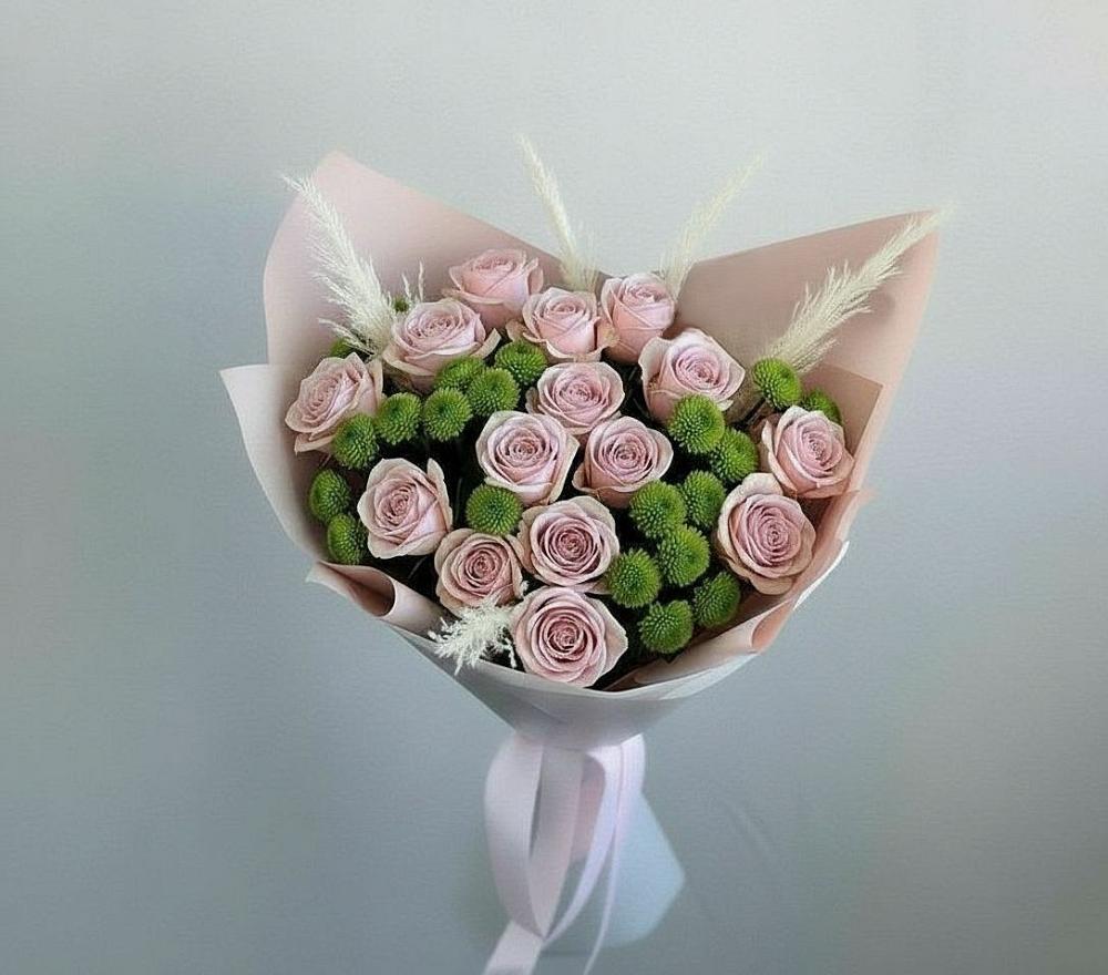 Букет цветов из: Розы и Хризантемы в Сватково