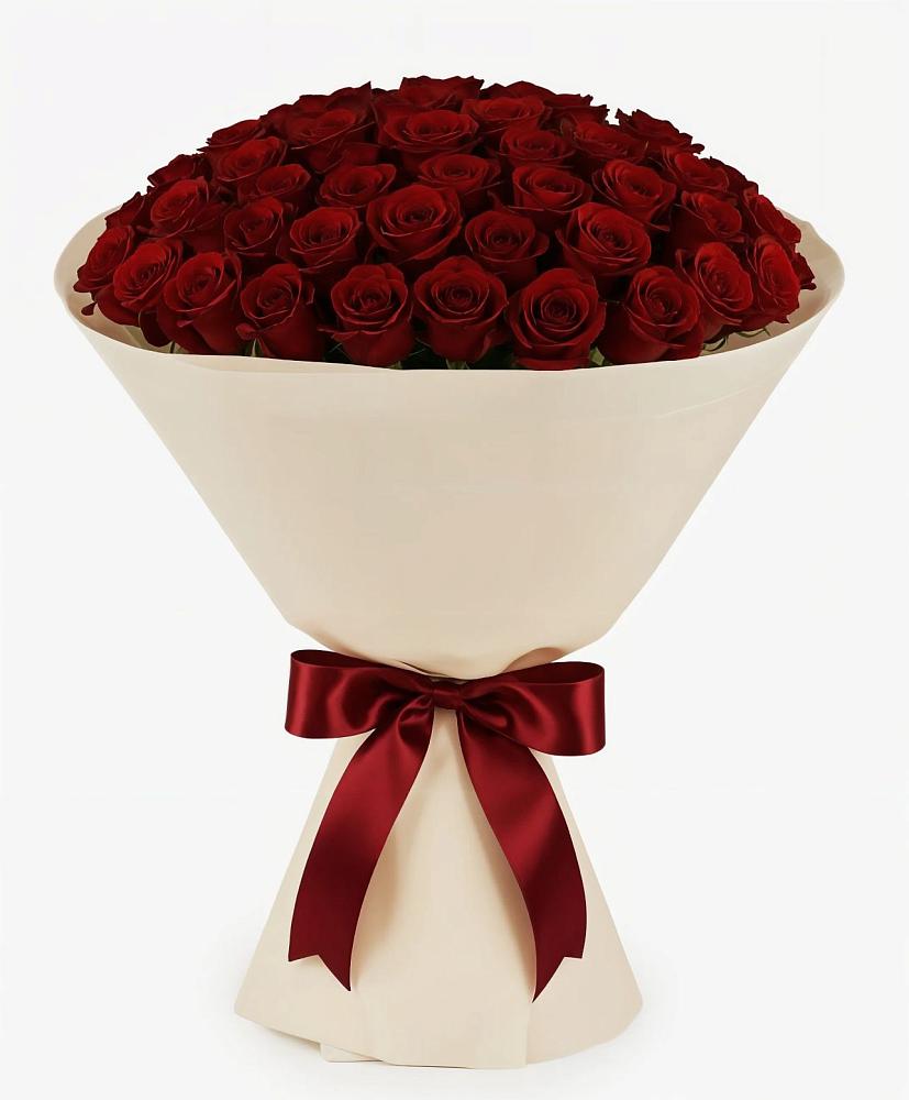 Букет 101 Бордовая роза Блэк Бакарра в Сватково